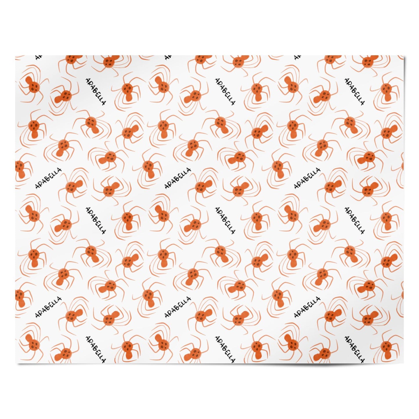 Orange Spiders Personalised Personalised Wrapping Paper Alternative