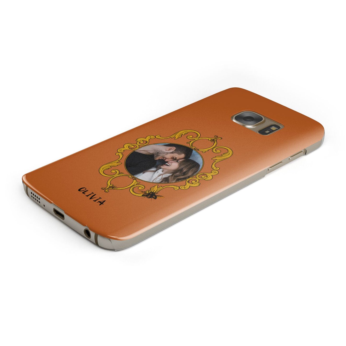 Ornate Halloween Custom Photo Protective Samsung Galaxy Case Angled Image