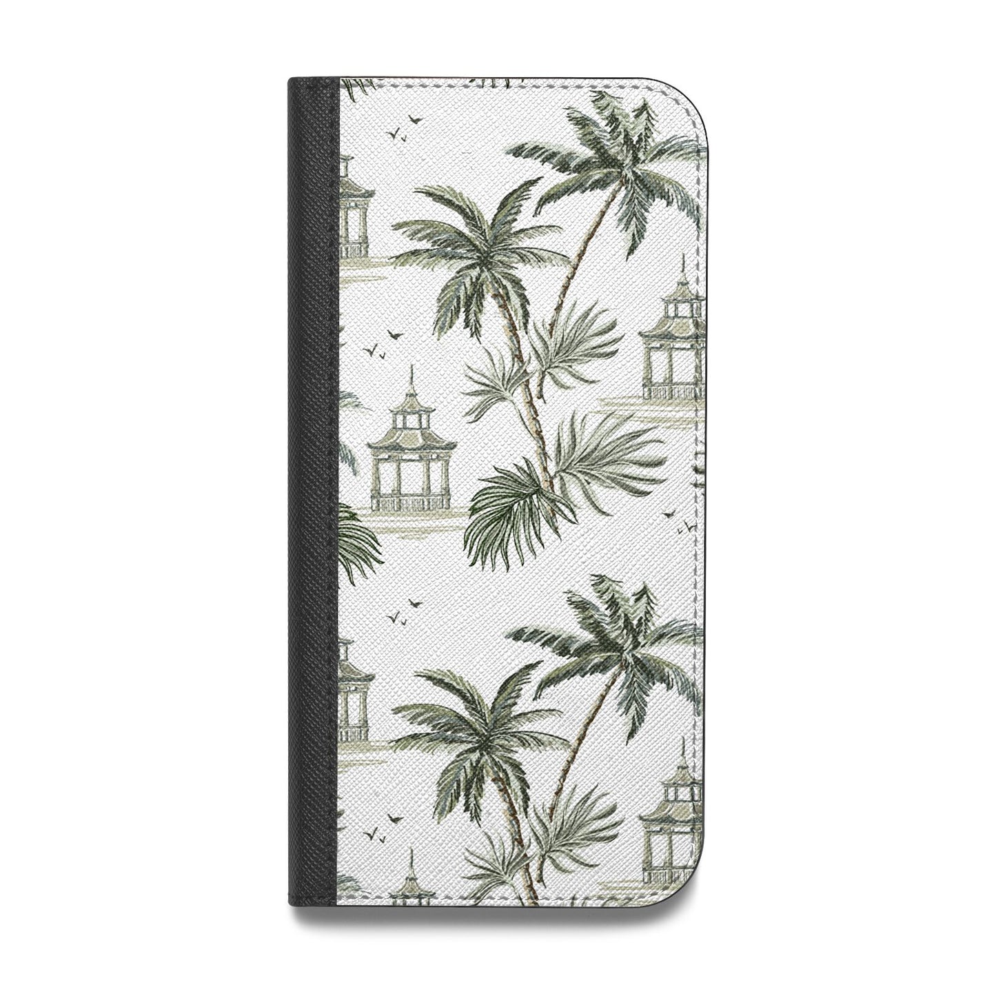 Palm Tree Pattern Vegan Leather Flip Samsung Case