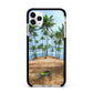 Palm Trees Apple iPhone 11 Pro Max in Silver with Black Impact Case
