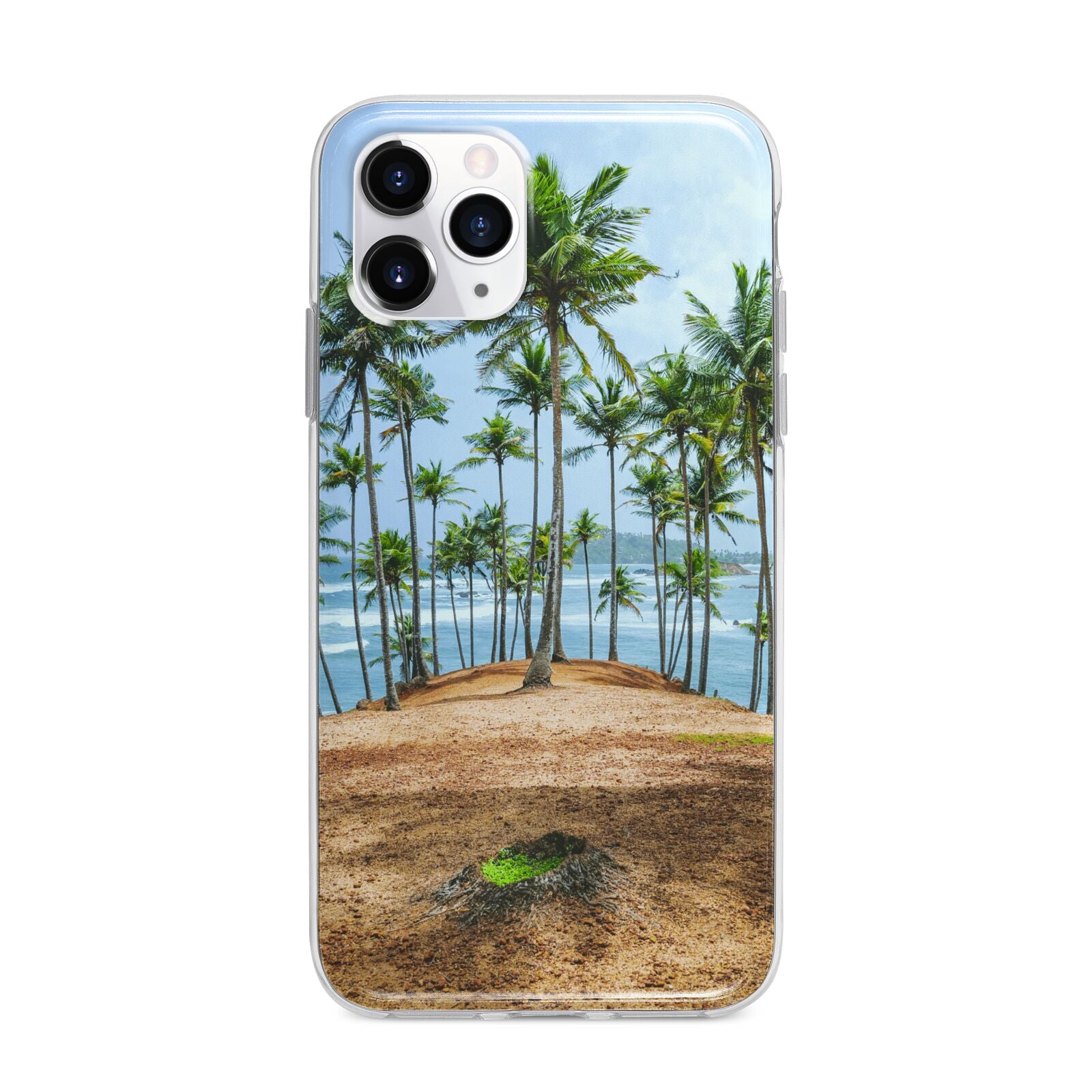 Palm Trees Apple iPhone 11 Pro Max in Silver with Bumper Case