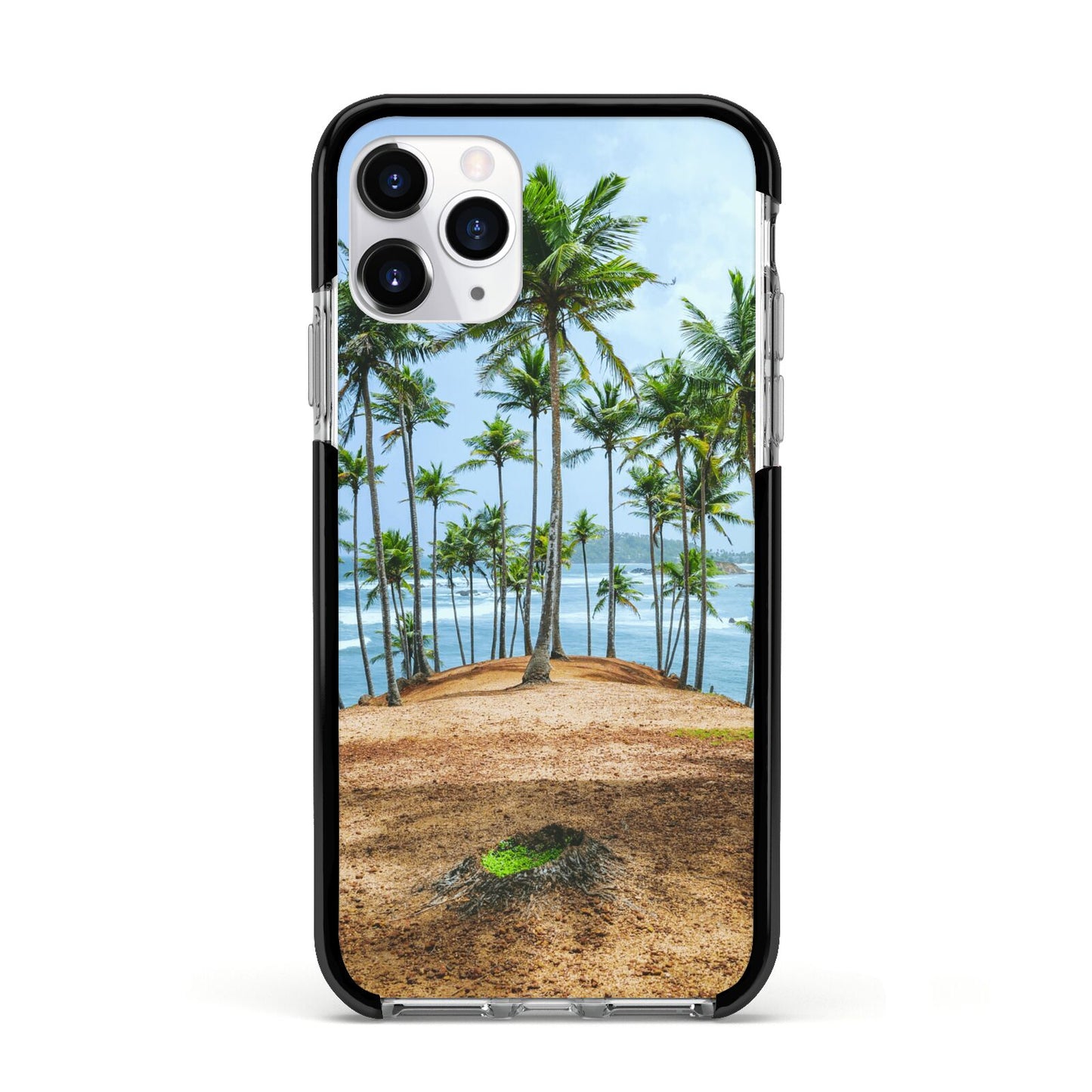 Palm Trees Apple iPhone 11 Pro in Silver with Black Impact Case