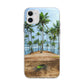 Palm Trees Apple iPhone 11 in White with Bumper Case