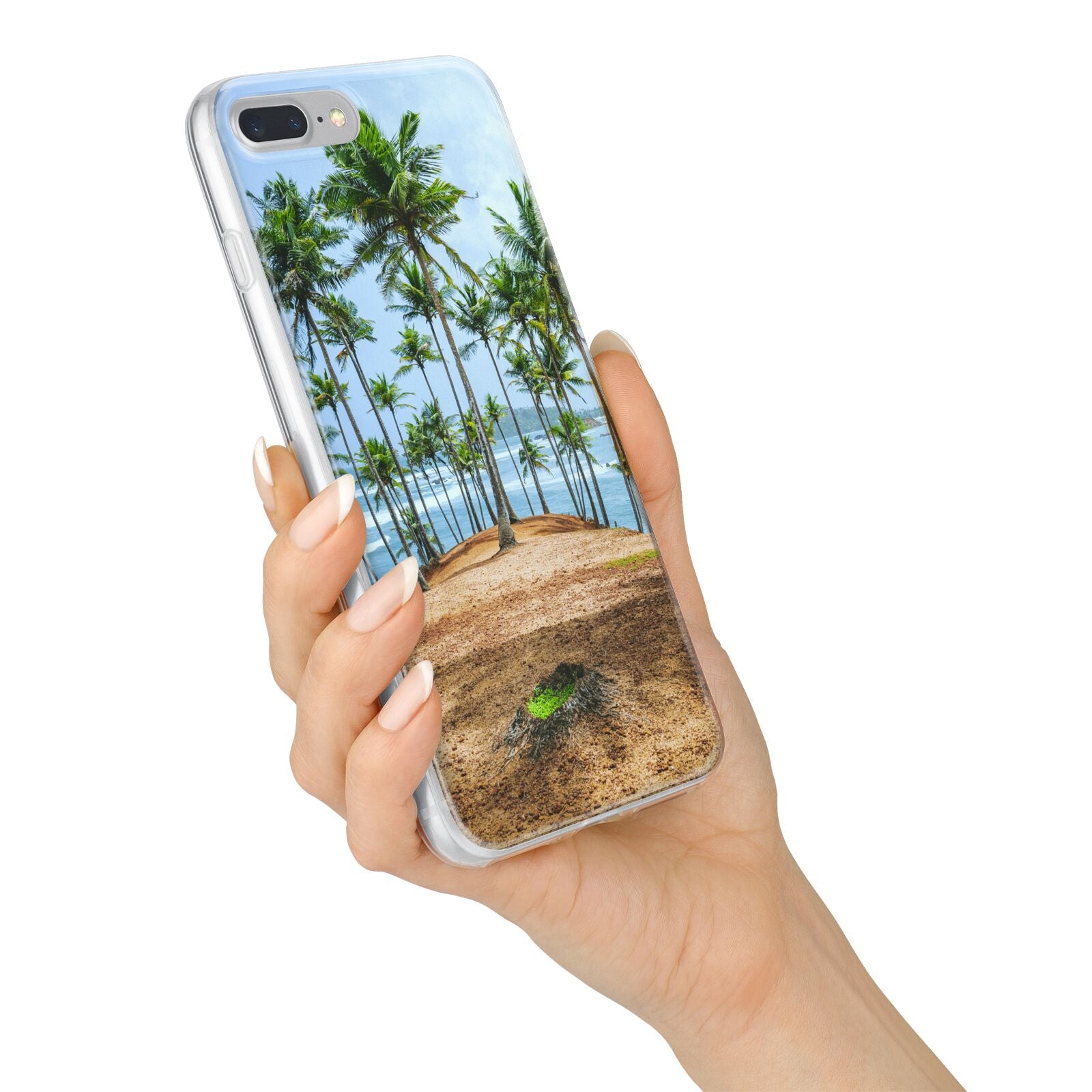 Palm Trees iPhone 7 Plus Bumper Case on Silver iPhone Alternative Image