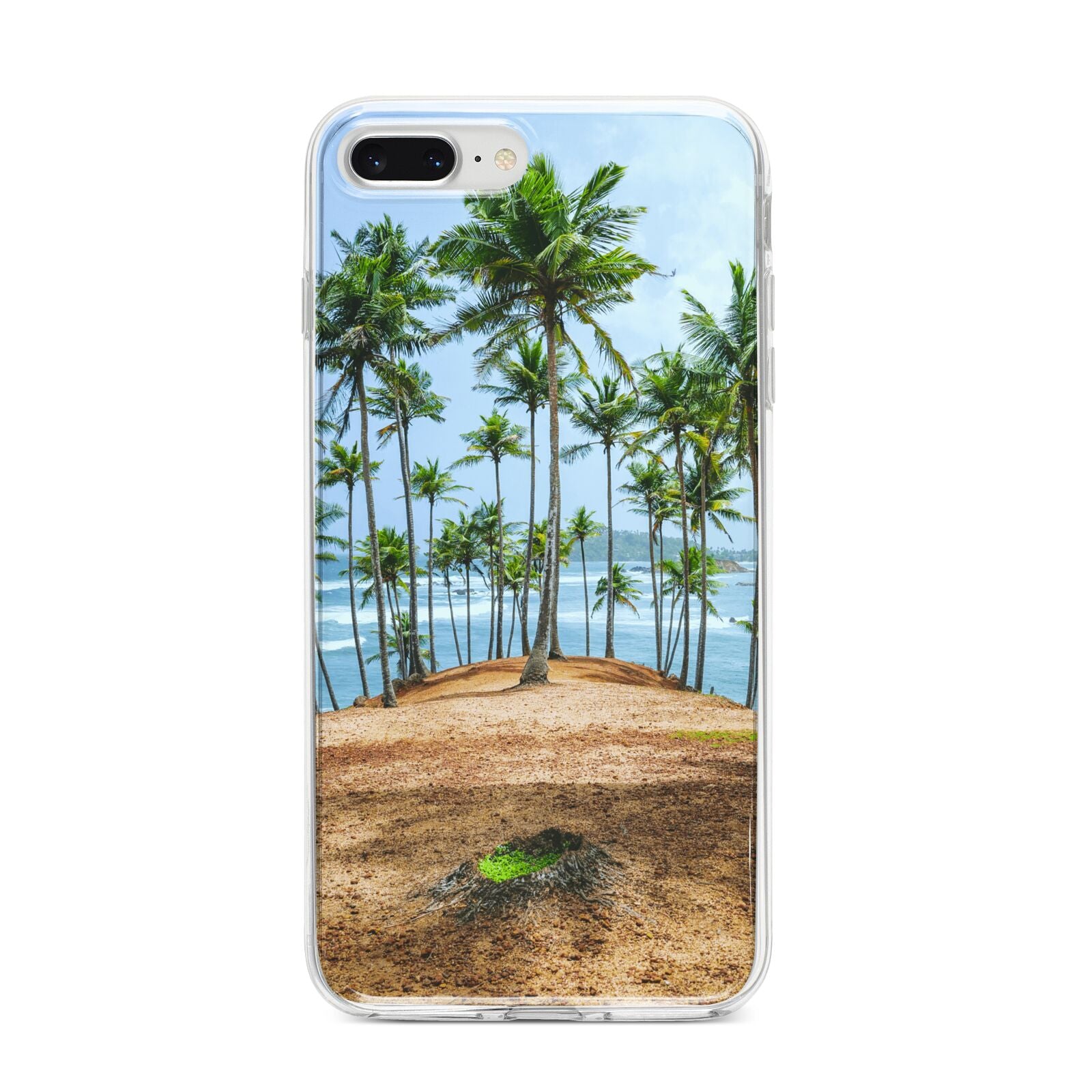 Palm Trees iPhone 8 Plus Bumper Case on Silver iPhone