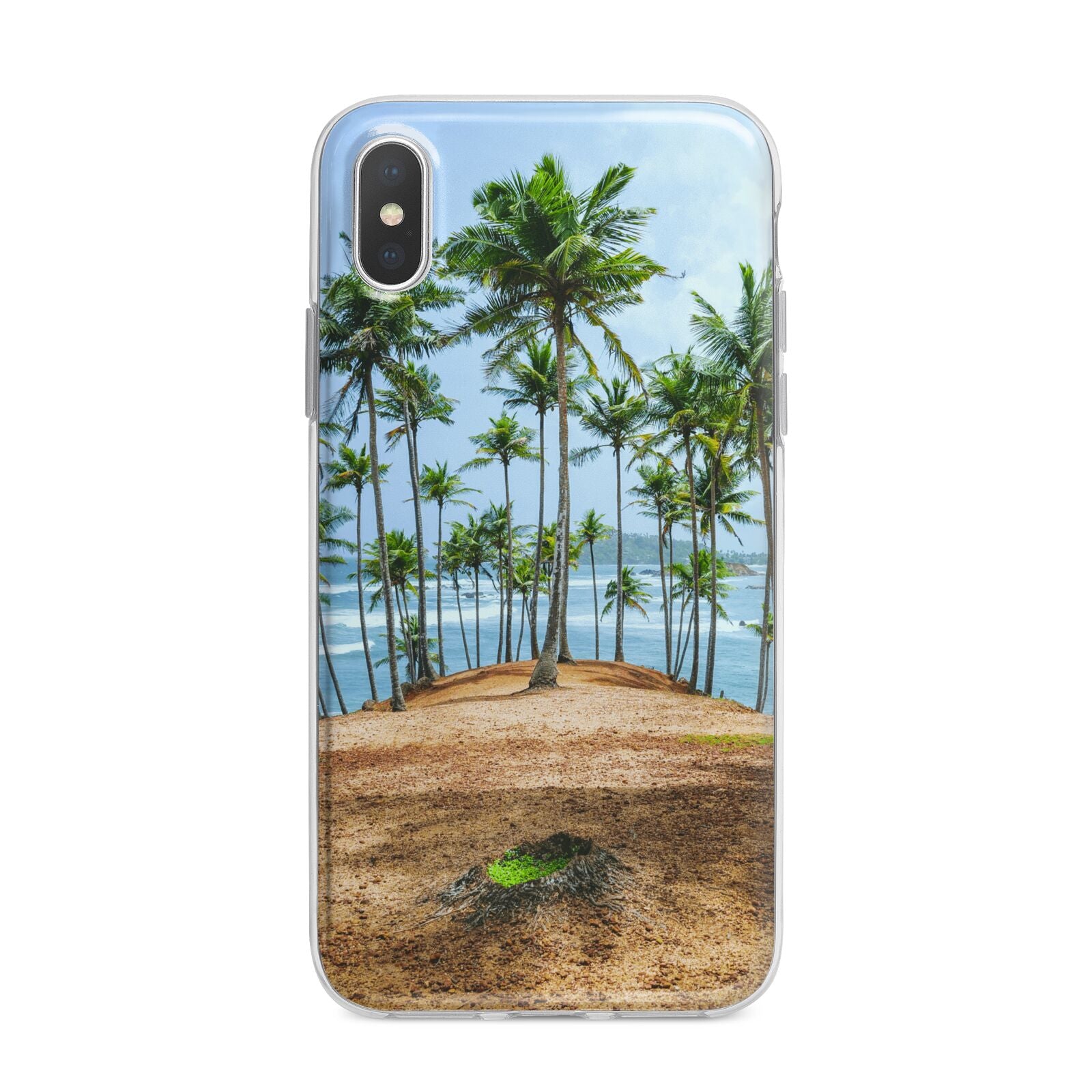 Palm Trees iPhone X Bumper Case on Silver iPhone Alternative Image 1