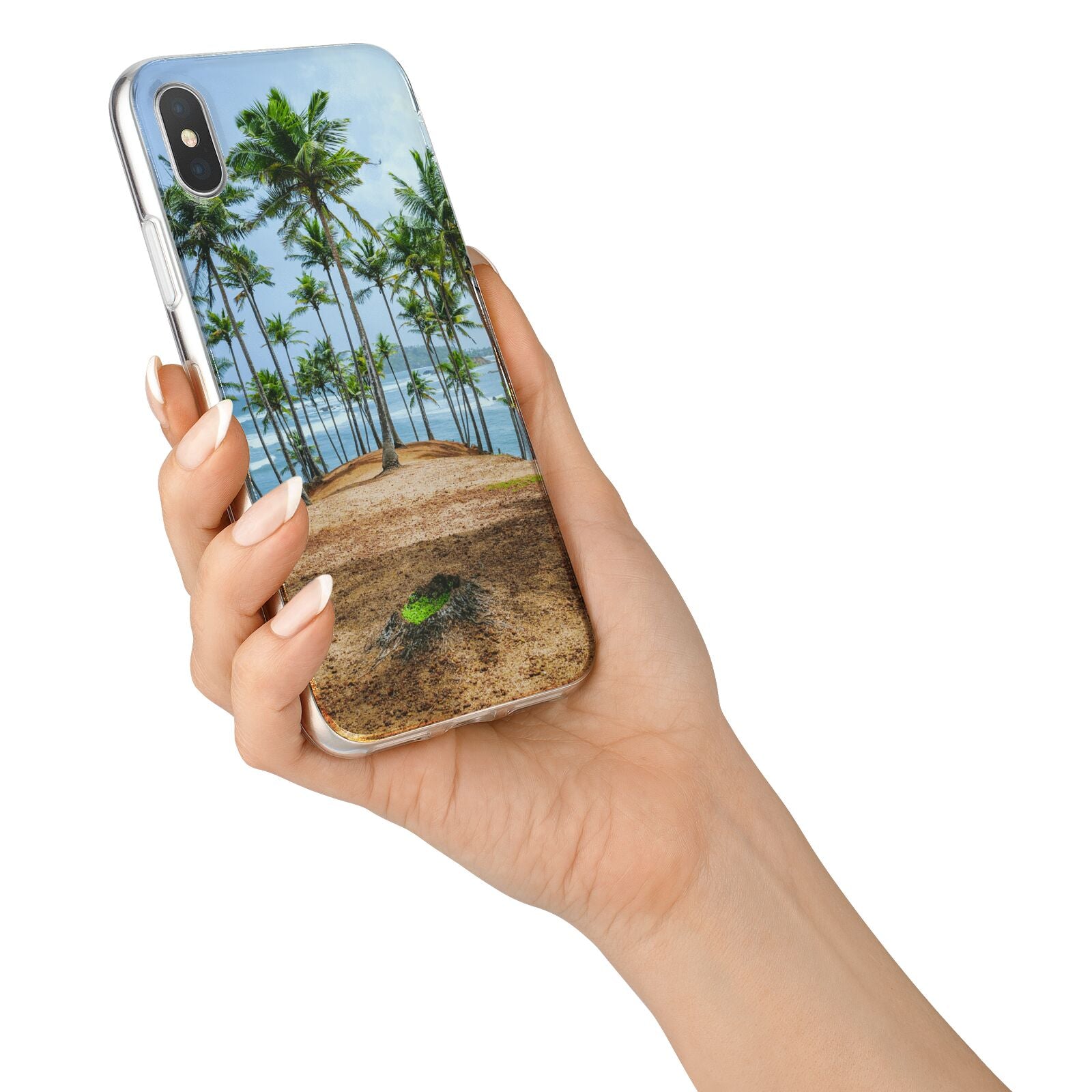 Palm Trees iPhone X Bumper Case on Silver iPhone Alternative Image 2