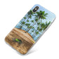 Palm Trees iPhone X Bumper Case on Silver iPhone