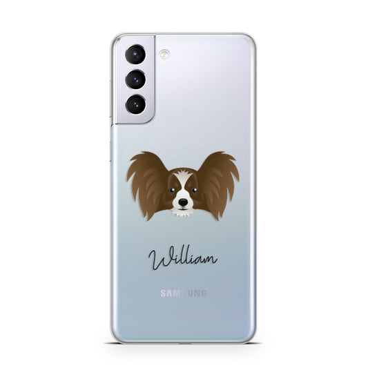 Papillon Personalised Samsung S21 Plus Phone Case