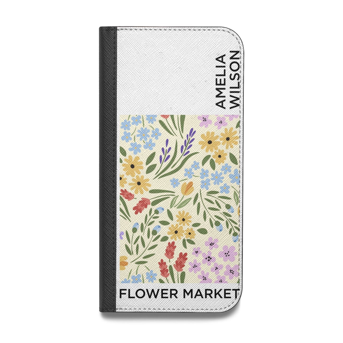 Paris Flower Market Vegan Leather Flip Samsung Case