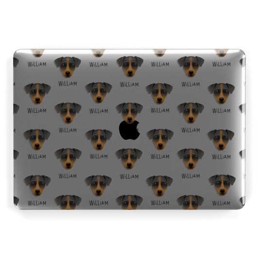 Patterdale Terrier Icon with Name Apple MacBook Case