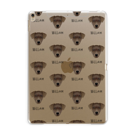Patterdale Terrier Icon with Name Apple iPad Gold Case
