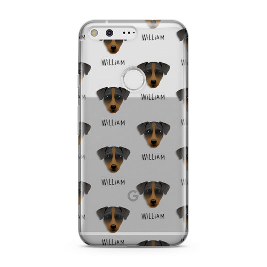 Patterdale Terrier Icon with Name Google Pixel Case