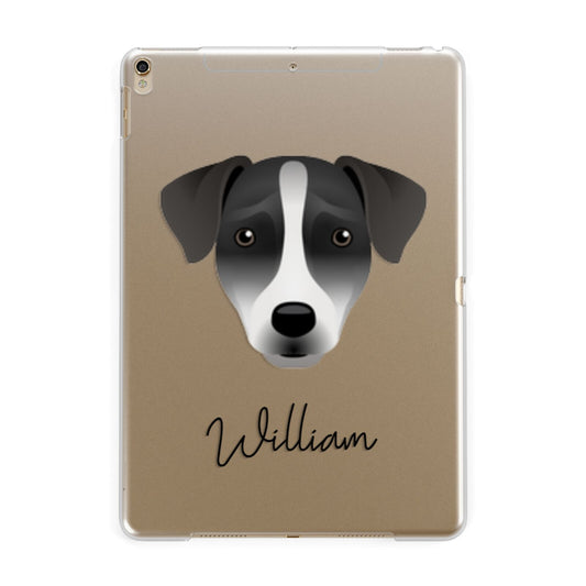 Patterdale Terrier Personalised Apple iPad Gold Case