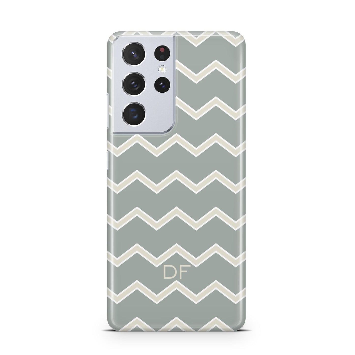Personalised 2 Tone Chevron Samsung S21 Ultra Case