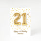 Personalised 21st Birthday A5 Greetings Card