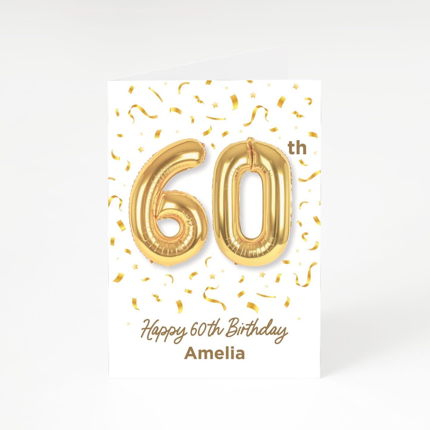 Personalised 60th Birthday A5 Greetings Card
