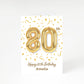 Personalised 80th Birthday A5 Greetings Card