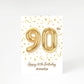 Personalised 90th Birthday A5 Greetings Card
