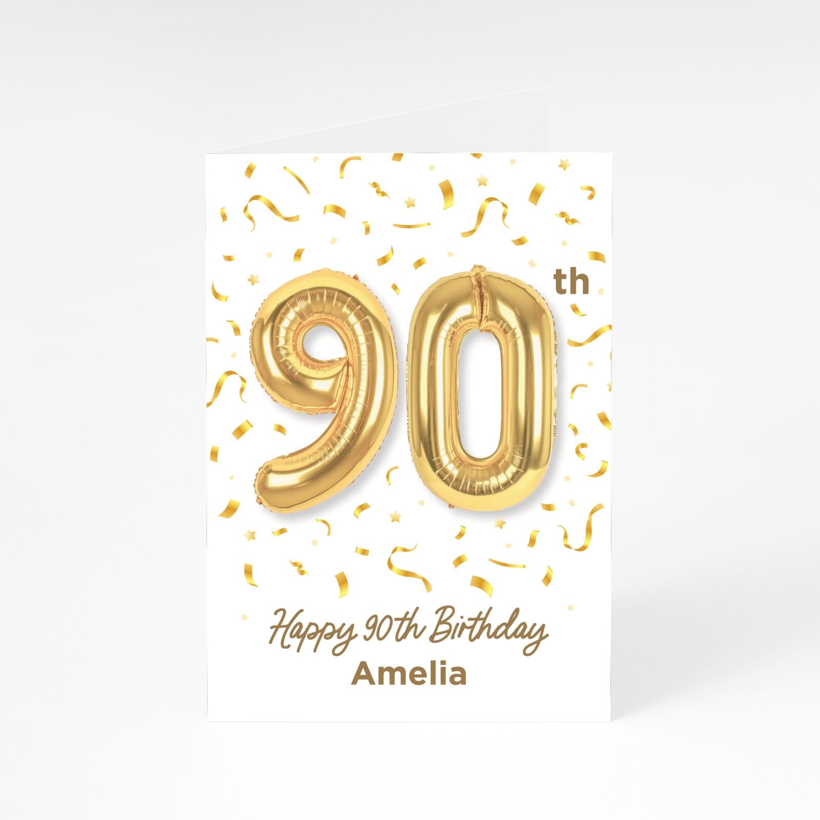 Personalised 90th Birthday A5 Greetings Card