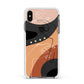Personalised Abstract Gouache Line Art Apple iPhone Xs Max Impact Case White Edge on Black Phone