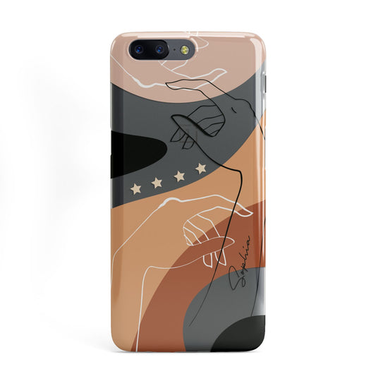 Personalised Abstract Gouache Line Art OnePlus Case