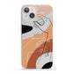 Personalised Abstract Gouache Line Art iPhone 13 Clear Bumper Case
