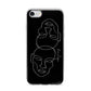 Personalised Abstract Line Art iPhone 7 Bumper Case on Silver iPhone