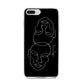 Personalised Abstract Line Art iPhone 8 Plus Bumper Case on Silver iPhone