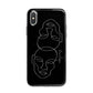 Personalised Abstract Line Art iPhone X Bumper Case on Silver iPhone Alternative Image 1
