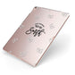 Personalised Anniversary Monochrome Apple iPad Case on Rose Gold iPad Side View