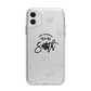 Personalised Anniversary Monochrome Apple iPhone 11 in White with Bumper Case