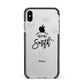 Personalised Anniversary Monochrome Apple iPhone Xs Max Impact Case Black Edge on Silver Phone