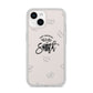 Personalised Anniversary Monochrome iPhone 14 Clear Tough Case Starlight