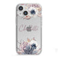 Personalised Autumn Floral iPhone 13 Mini TPU Impact Case with White Edges
