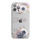 Personalised Autumn Floral iPhone 13 Pro Max TPU Impact Case with White Edges