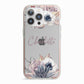 Personalised Autumn Floral iPhone 13 Pro TPU Impact Case with Pink Edges