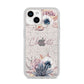 Personalised Autumn Floral iPhone 14 Glitter Tough Case Starlight