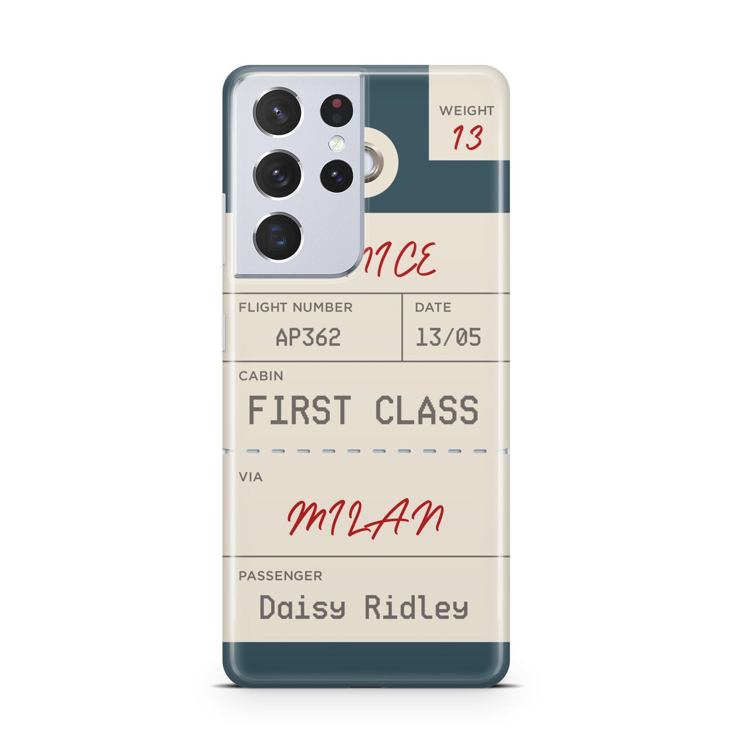 Personalised Baggage Tag Samsung S21 Ultra Case