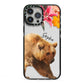 Personalised Bear iPhone 13 Pro Max Black Impact Case on Silver phone