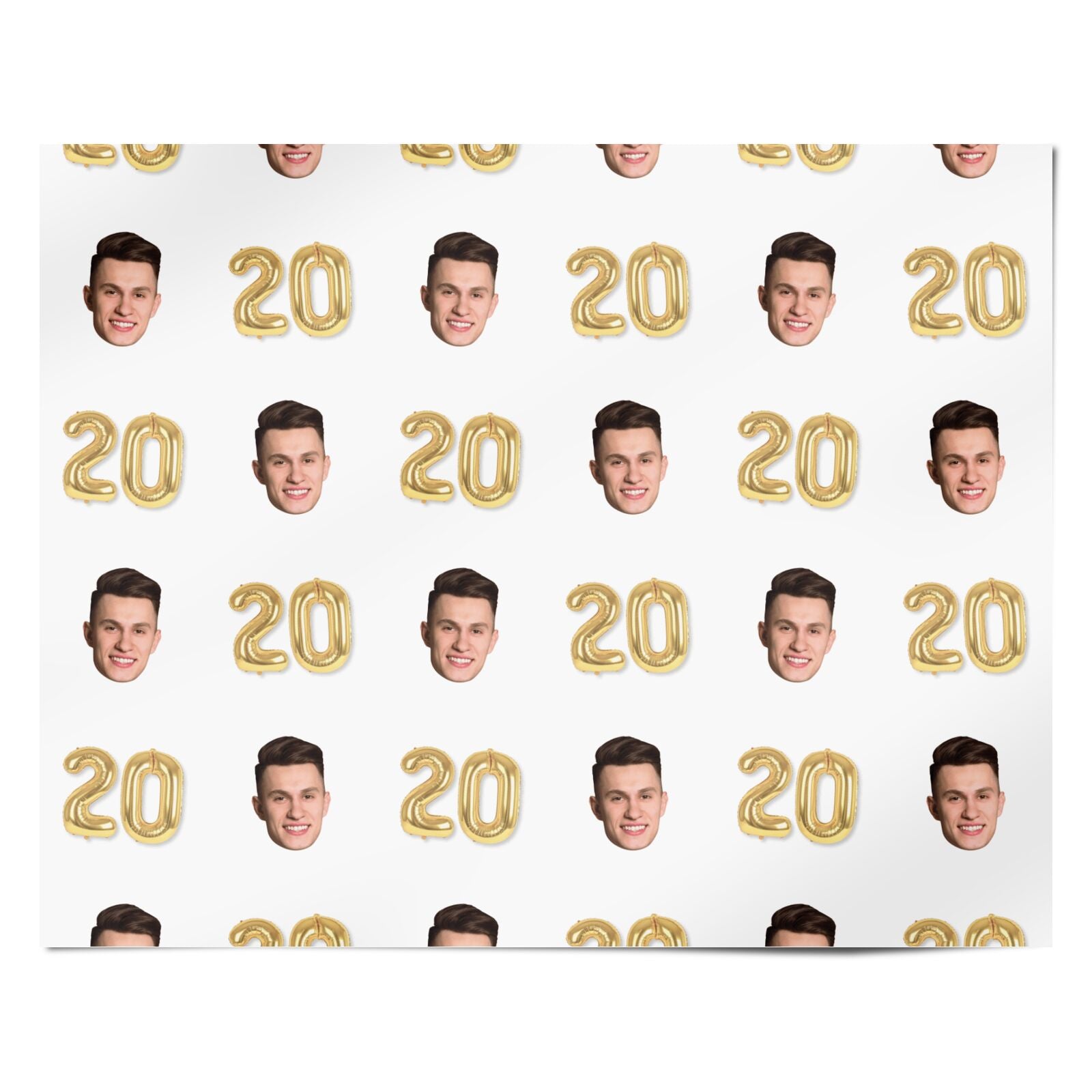 Personalised Birthday Photo Face Personalised Wrapping Paper Alternative