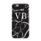 Personalised Black Marble Effect Monogram Apple iPhone 6 3D Tough Case