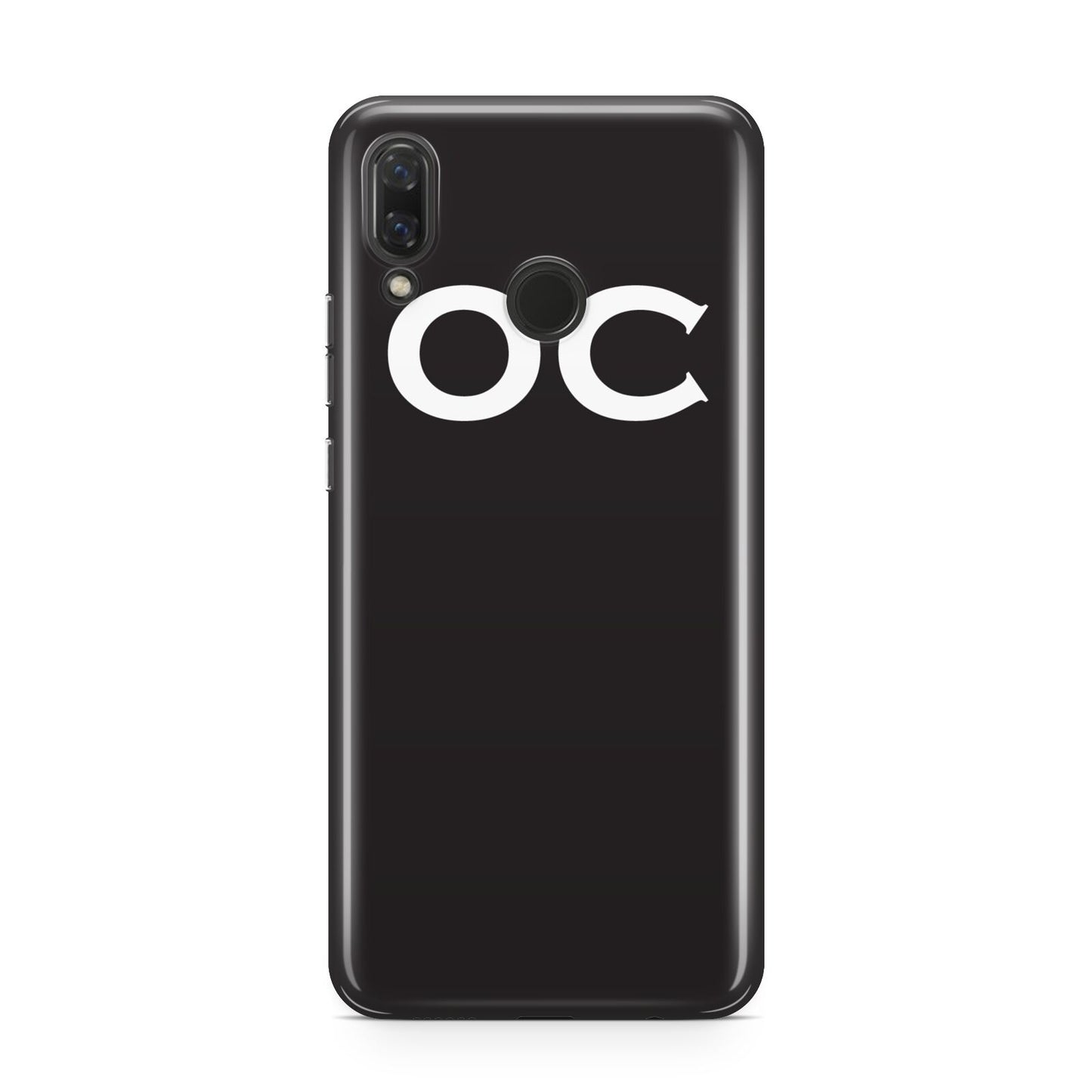 Personalised Black with Initials Huawei Nova 3 Phone Case