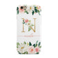 Personalised Blush Floral Monogram Apple iPhone 6 3D Tough Case