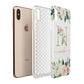 Personalised Blush Floral Monogram Apple iPhone Xs Max 3D Tough Case Expanded View