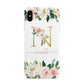 Personalised Blush Floral Monogram Apple iPhone Xs Max 3D Tough Case