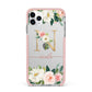 Personalised Blush Floral Monogram iPhone 11 Pro Max Impact Pink Edge Case