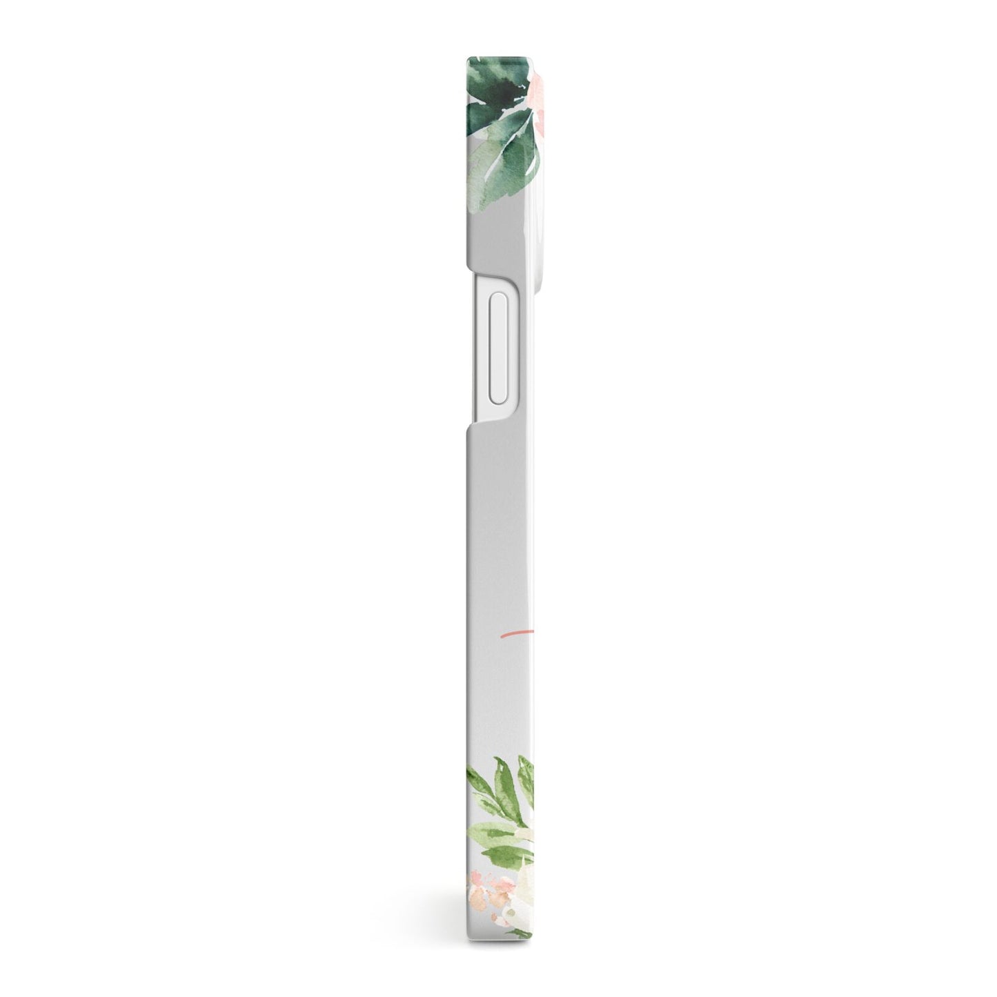 Personalised Blush Floral Monogram iPhone 13 Mini Side Image 3D Snap Case