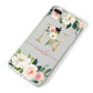 Personalised Blush Floral Monogram iPhone 8 Plus Bumper Case on Silver iPhone Alternative Image