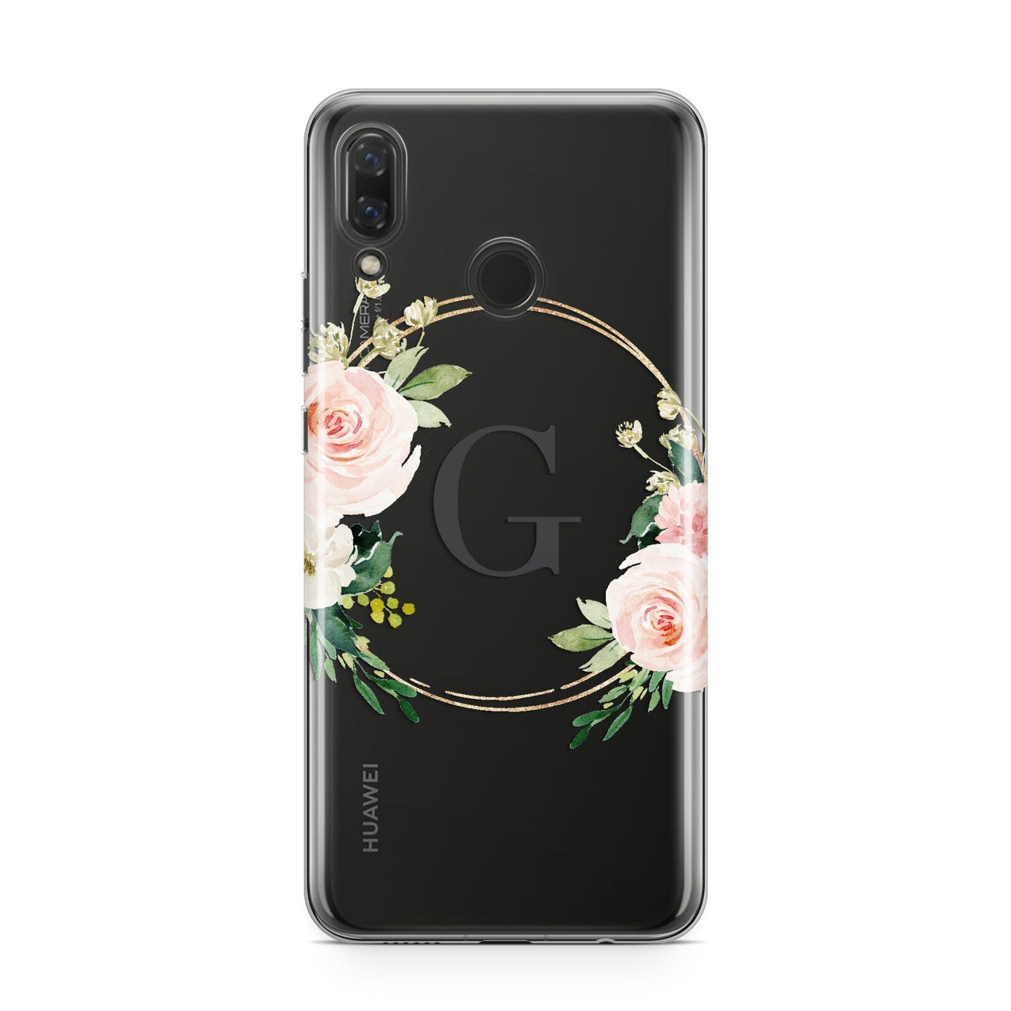 Personalised Blush Floral Wreath Huawei Nova 3 Phone Case